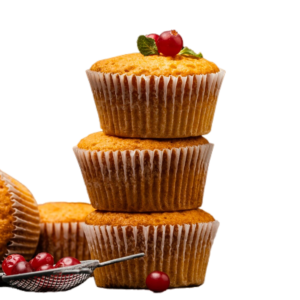 A tray of ten golden-brown, freshly baked muffins arranged neatly. Each muffin has a slightly domed top with a light, moist texture, showcasing a hint of rich flavors. The muffins are perfect for breakfast, snacks, or a sweet treat, capturing the essence of homemade goodness.